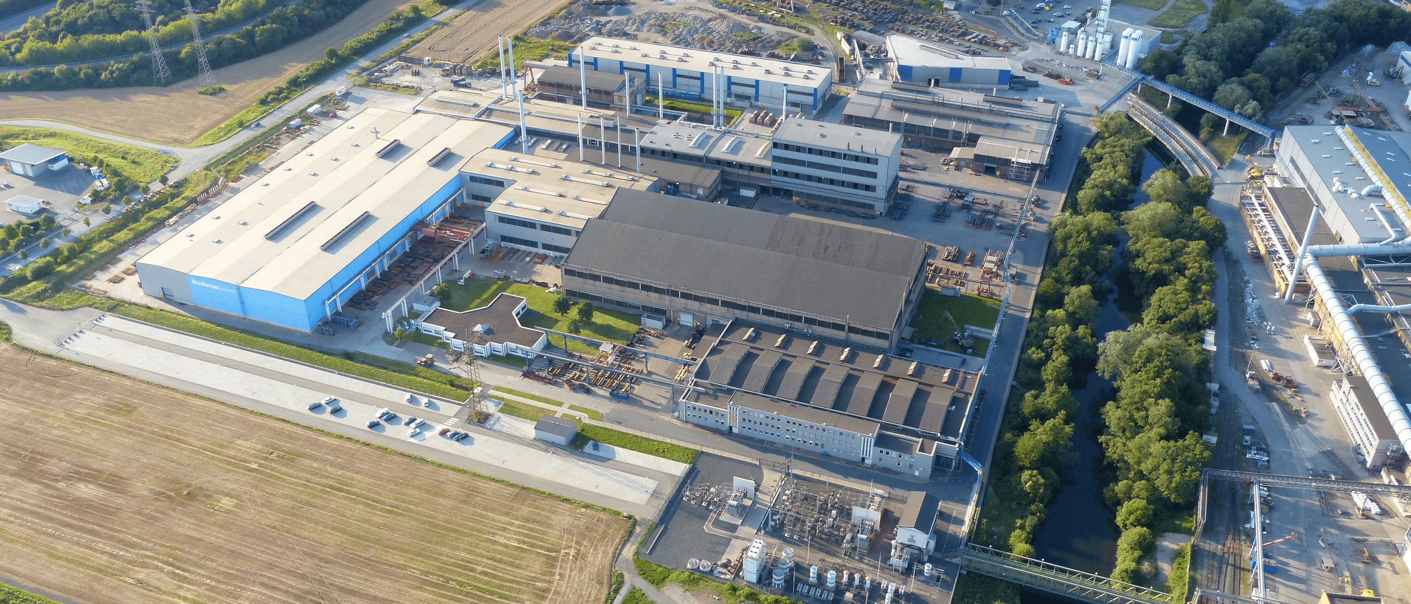 aerial view photo of company