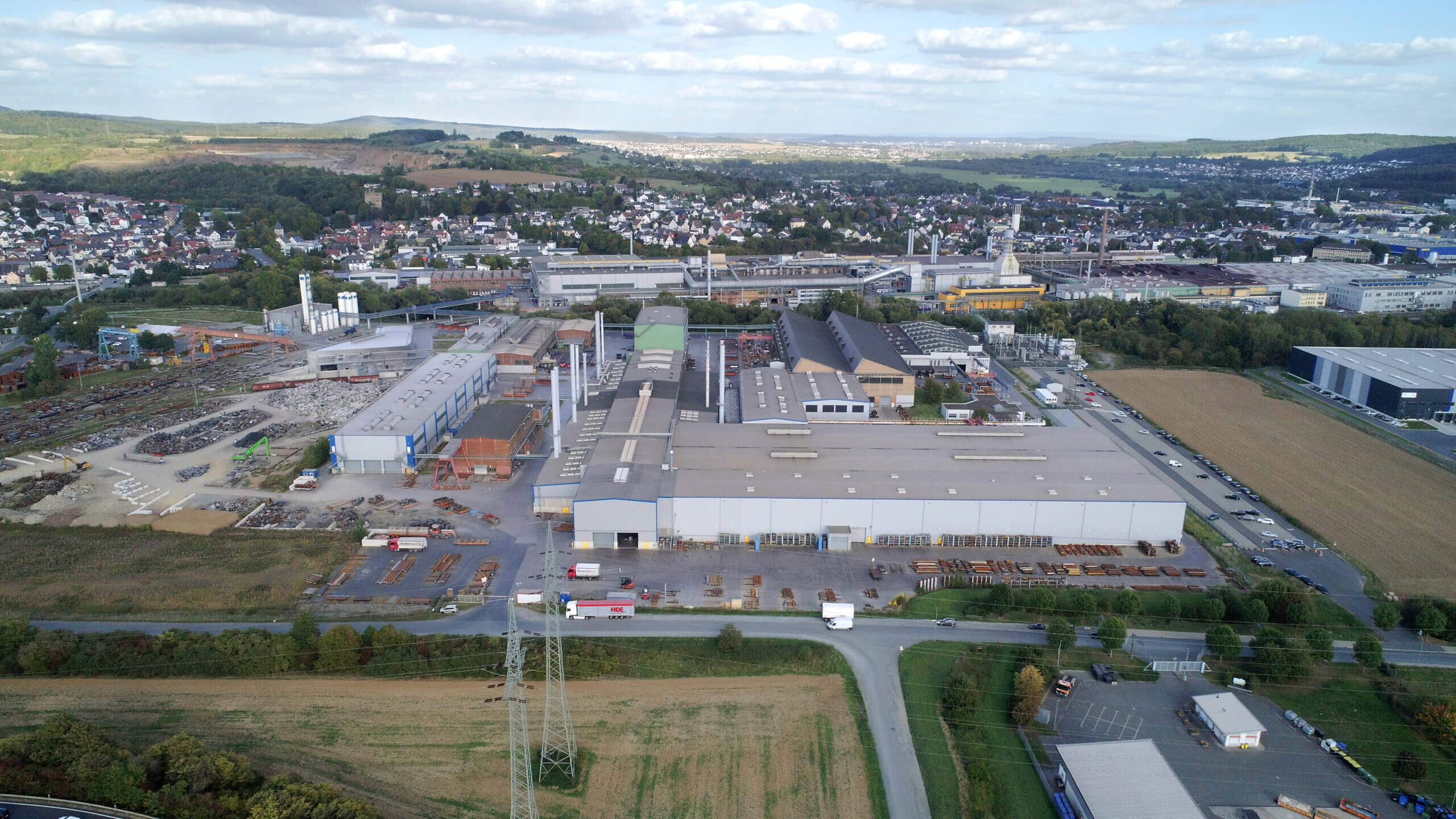 Aerial view of the entire site